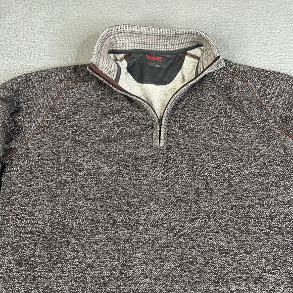 Rail Riders Hemp Sweater Mens L Brown Cotton 1/4 Zip Pullover Sweatshirt Hiking - Picture 3 of 13